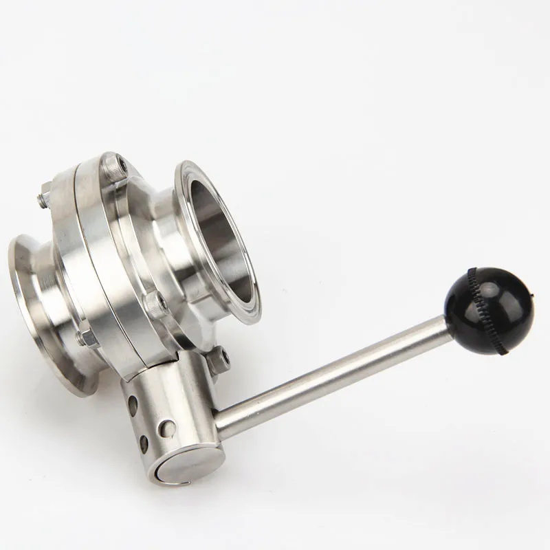 

3" 76 mm SS304 Sanitary Stainless Steel 3" Tri Clamp Butterfly Valve Dairy Product Homebrew Beer