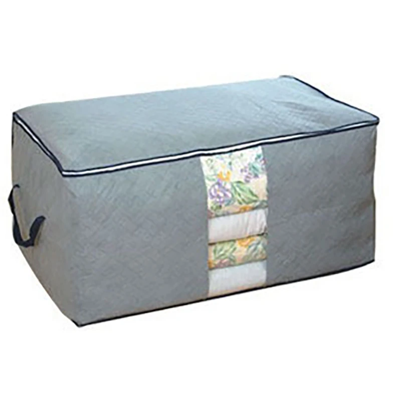 

Folding Storage Organizer Quilt Bag Under Bed Clothing Blanket Storage Bags Portable Non-woven Tidy Home Dustproof Storage Box