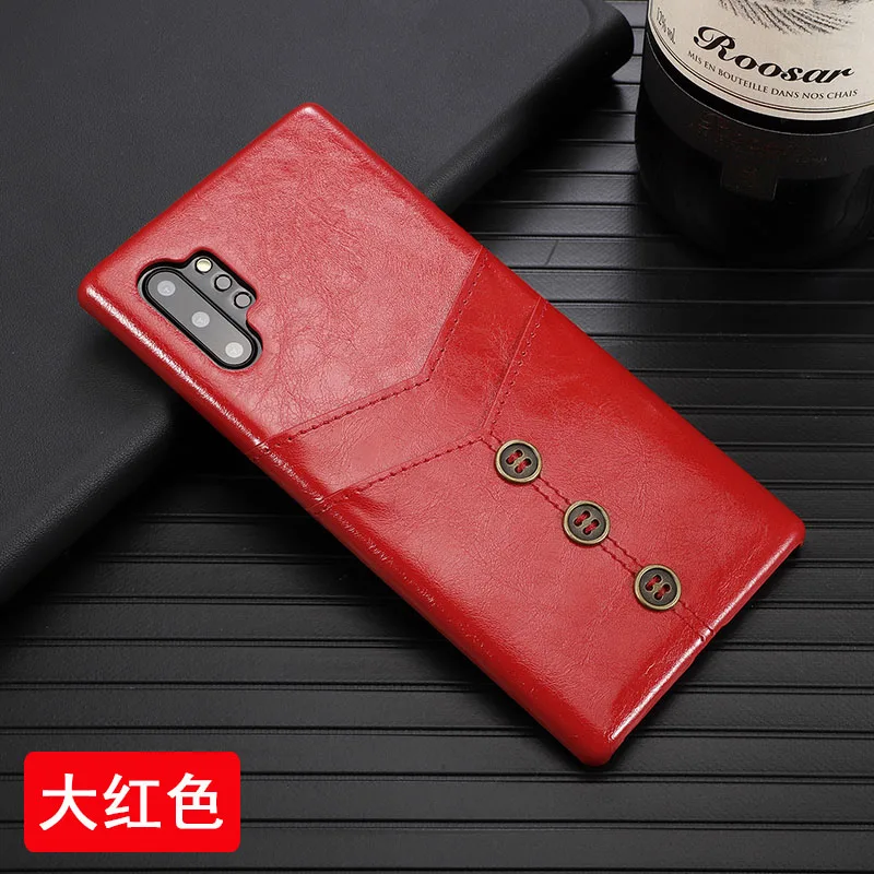 Wlzcyhbd Модный чехол для samsung Note 10 Plus 9 из натуральной кожи для samsung Galaxy S10 5G S9 Plus - Цвет: Red