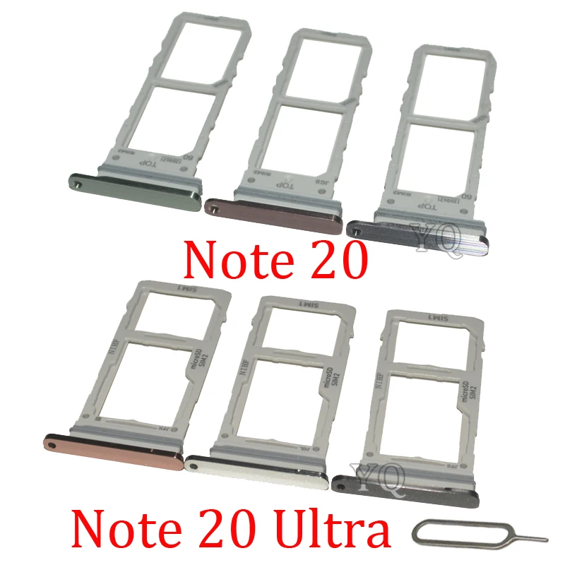 Soporte de ranura para bandeja Sim para Samsung Note 20, Ultra Original, carcasa para teléfono Galaxy Note 20, Chip SIM, adaptador de tarjeta SD, piezas de cajón
