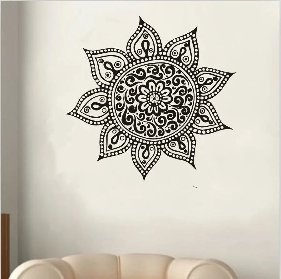 Foreign Trade Carved Decoration Creative Mandala Pattern Mural Removable Waterproof Beautify Home Wall Stickers Wallpaper 8806