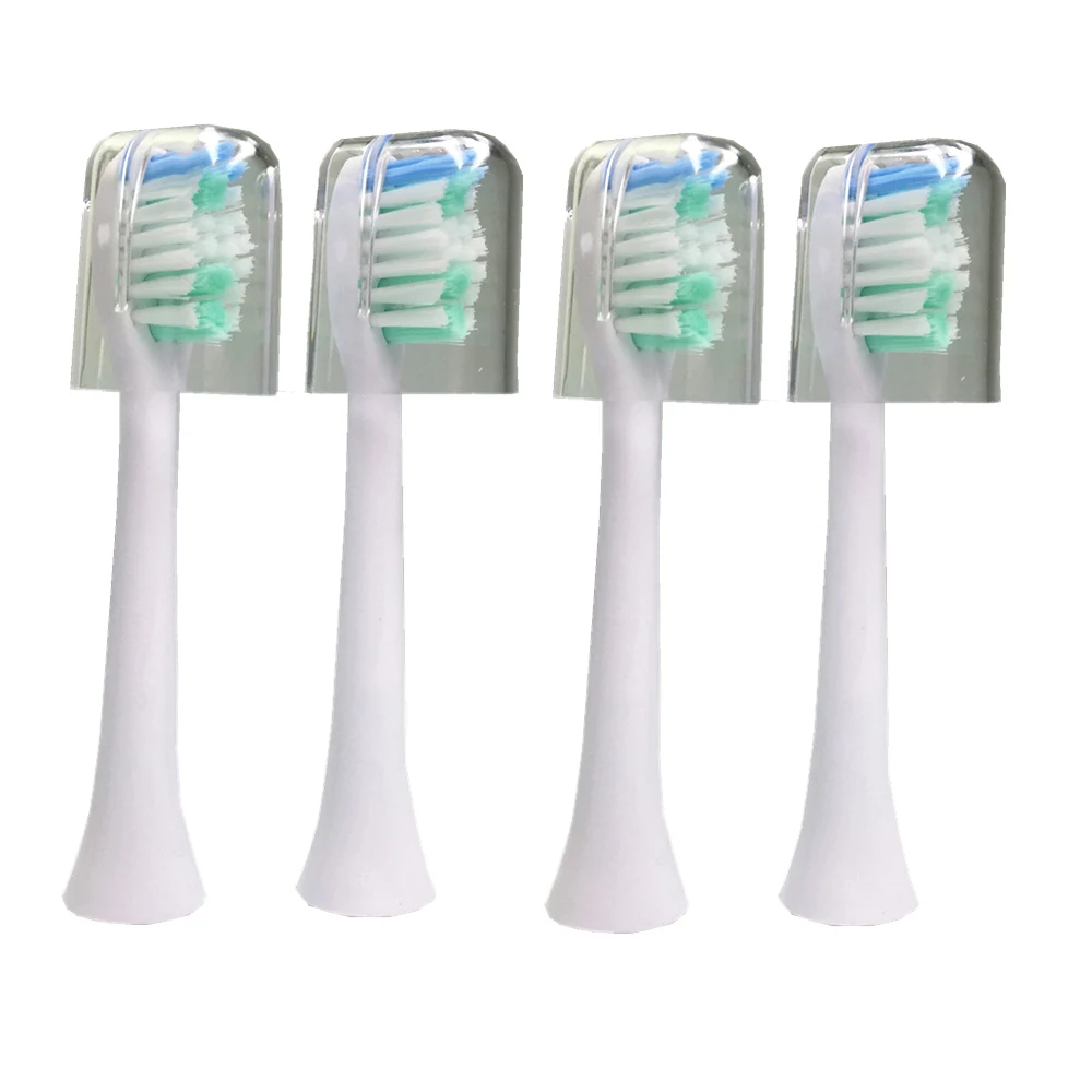 4 pcs white S100 насадки для зубных щеток alfawise s100/S200 сменные головки для зубных щеток 1x 2x 3x упаковка - Цвет: 4 pcs white