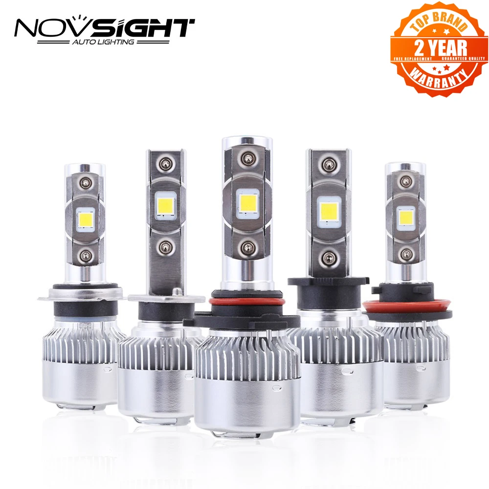 Светодиодные Автомобильные лампы NOVSIGHT H7 H8/H9/H11/H16JP HB3/9005 HB4/9006 H1 H3 64 Вт 9600 лм