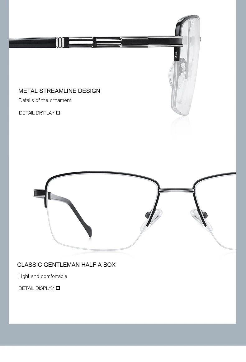 MERRYS дизайн, мужские Оптические очки из сплава, оправа для близорукости, очки по рецепту, полуоптическая оправа, деловой стиль, S2208