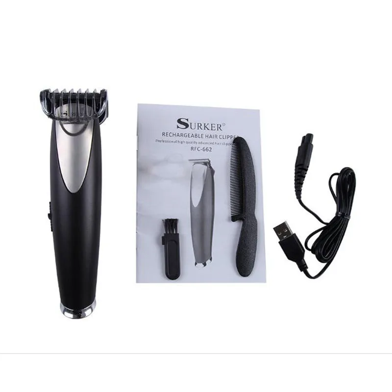 Surker, электрический триммер для волос, RFC-662cordless, триммер для волос для маленьких детей, электрическая машинка для стрижки волос, триммер для бороды, триммер для стрижки, перезаряжаемый