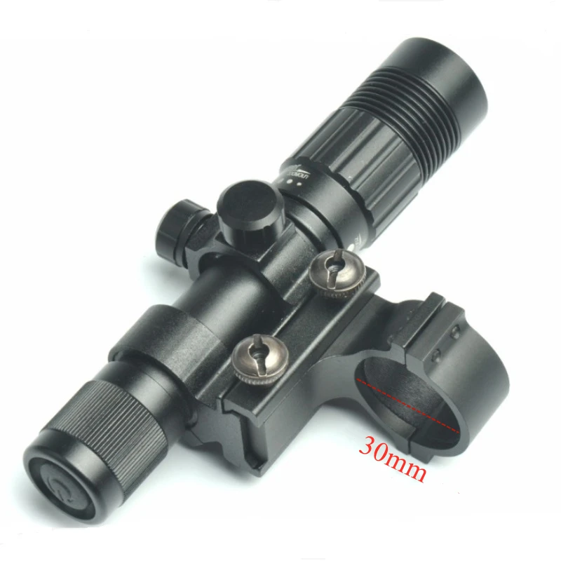 Tactical Zoomable Flashlight Torch with Green Light Adjustable Focus