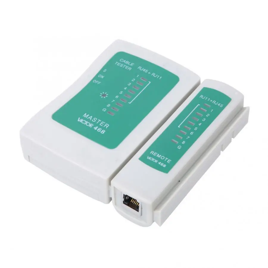 Сетевой тестер провода трекеры портативный VC468 RJ45 RJ11 LAN Сетевой линейный тросик тестер проверка инструмент автоматический контактный выключатель