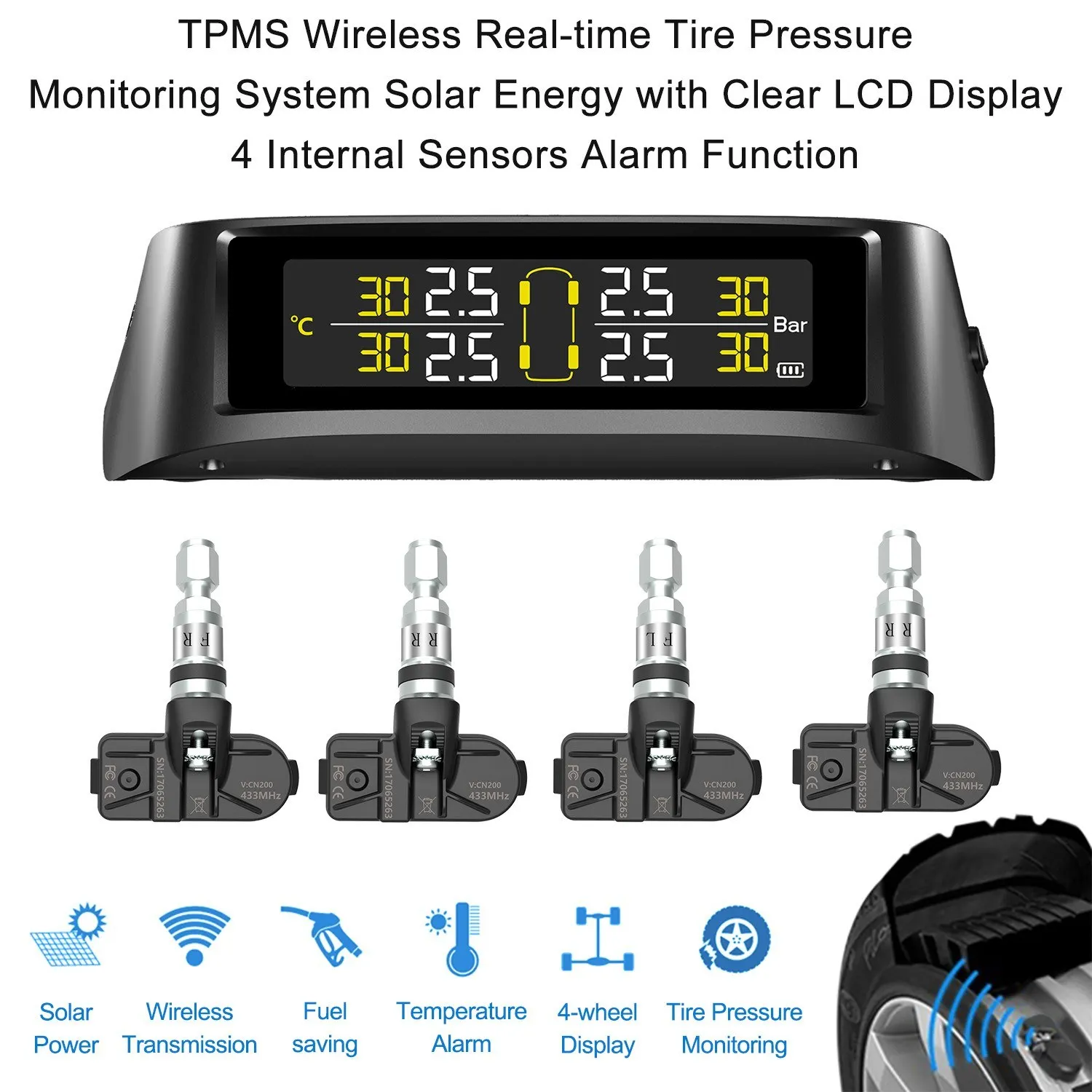 INFITARY RV TPMS Tire Pressure Monitoring System Wireless Car Bus Truck  Trailer Real Time Monitor Temperature Air Leakage Alarm - AliExpress