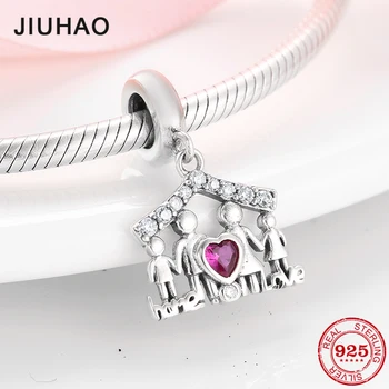 

Fashion 925 Sterling Silver Love my home Family Charms Beads pendants Fit Original Charms Designer Bracelet Jewelry making