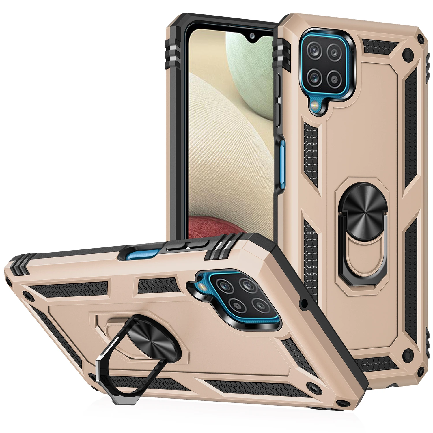 Ultimate Military-Grade Shockproof Phone Case with Magnetic Ring & Metal Back Cover