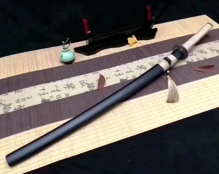 Полностью Tang меч Клинок из марганцевой стали Wushu Катана tenacity Blade saber