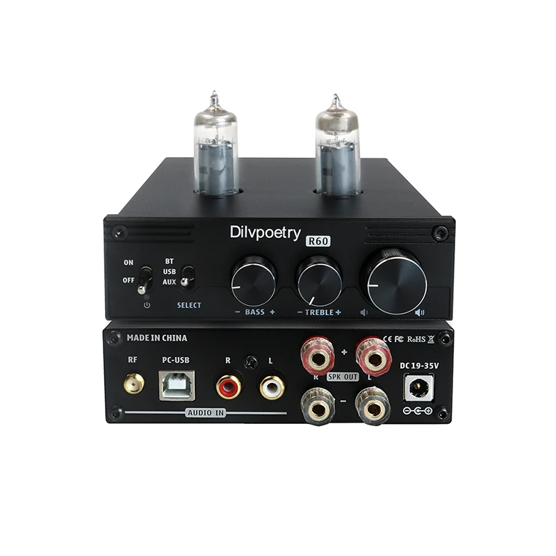 Dilvpoetry-R60 Digital power amplifier 2.0 tube