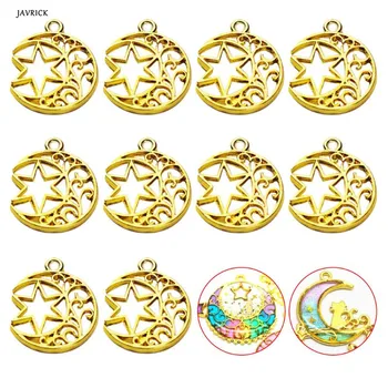 

10 Pcs DIY Filler Frame Moon Star Hollow Epoxy Resin Crafts Handmade Jewelry Making Pendant