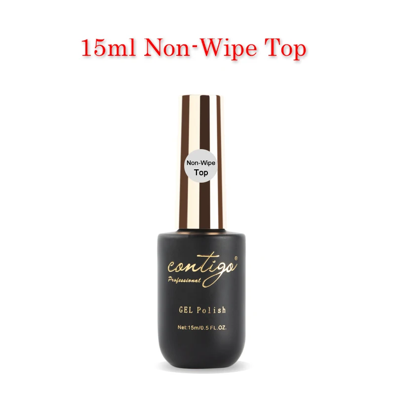 no-wipe top(C) Contigo UV Led Gel Varnish Rubber Base Semipermanent Matte Top and Thick Nail Base Coat Soak Off Hot Sale Gel Polish for Nails - Цвет: no-wipe top(C)