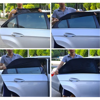 

Hot 2pcs Car Sun Shade Cover Practical Side Window UV Protection Portable Exterior Mesh Auto Folding Accessories Visor Adjustabl