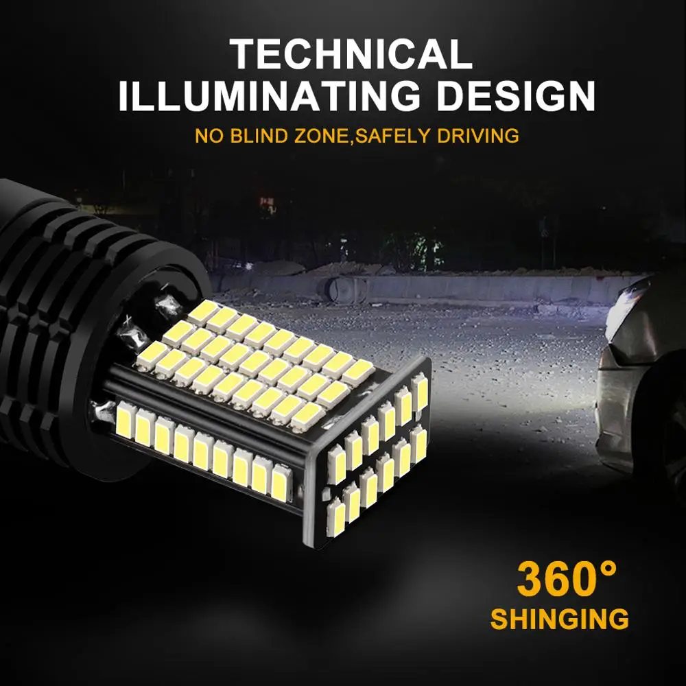84SMD 3014 W21/5 Вт W21W T20 светодиодный 7440 7443 лампы WY21W Canbus автоматического поворота светильник обратный задние фонари тормоза светильник s 12V