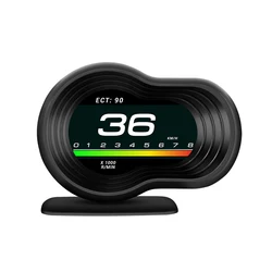 HUD Head Up Disply OBD2 para coche, Monitor Digital de velocidad, aceleración Turbo, alarma de seguridad, temperatura de agua y aceite, RPM, accesorio de freno
