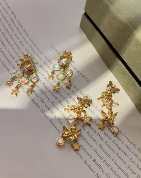 

Vintage Baroque Angel Star Light multi drop super fairy Earrings female fashion earrings