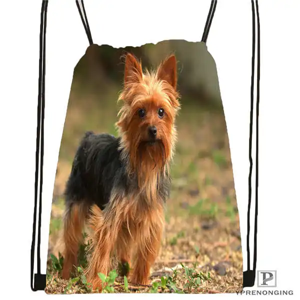 

Custom Yorkshire-Terrier-@01-Drawstring Backpack Bag Cute Daypack Kids Satchel (Black Back) 31x40cm#180611-03-115