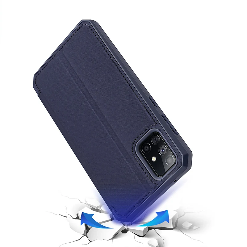 Для Samsung Galaxy A71 5G чехол DUX DUCIS SKIN X Магнитный откидной кожаный + ТПУ полноразмерный