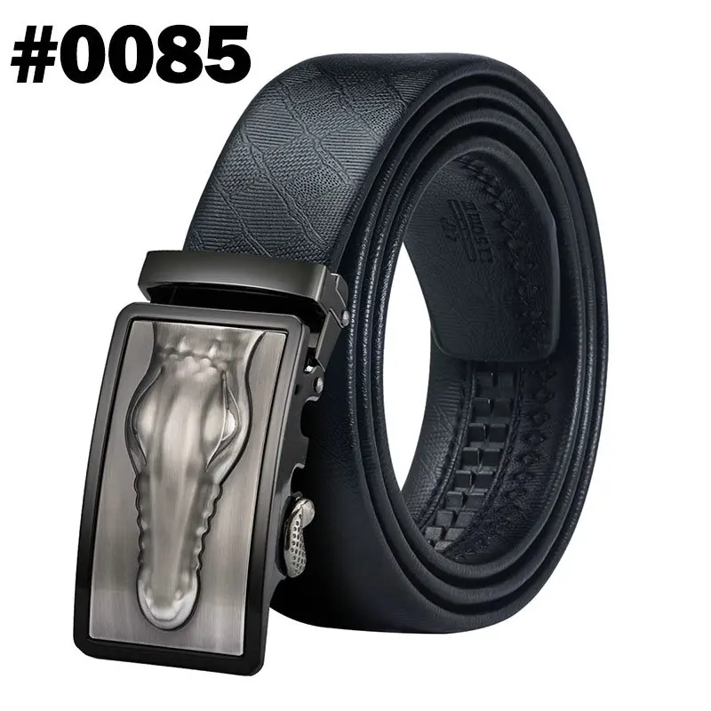 G-0085 Barry. Wang 110 см-160 см модные дизайнерские ремни с автоматической пряжкой из натуральной леопардовой кожи деловые мужские ремни с пряжкой из сплава для мужчин - Цвет: G-0085