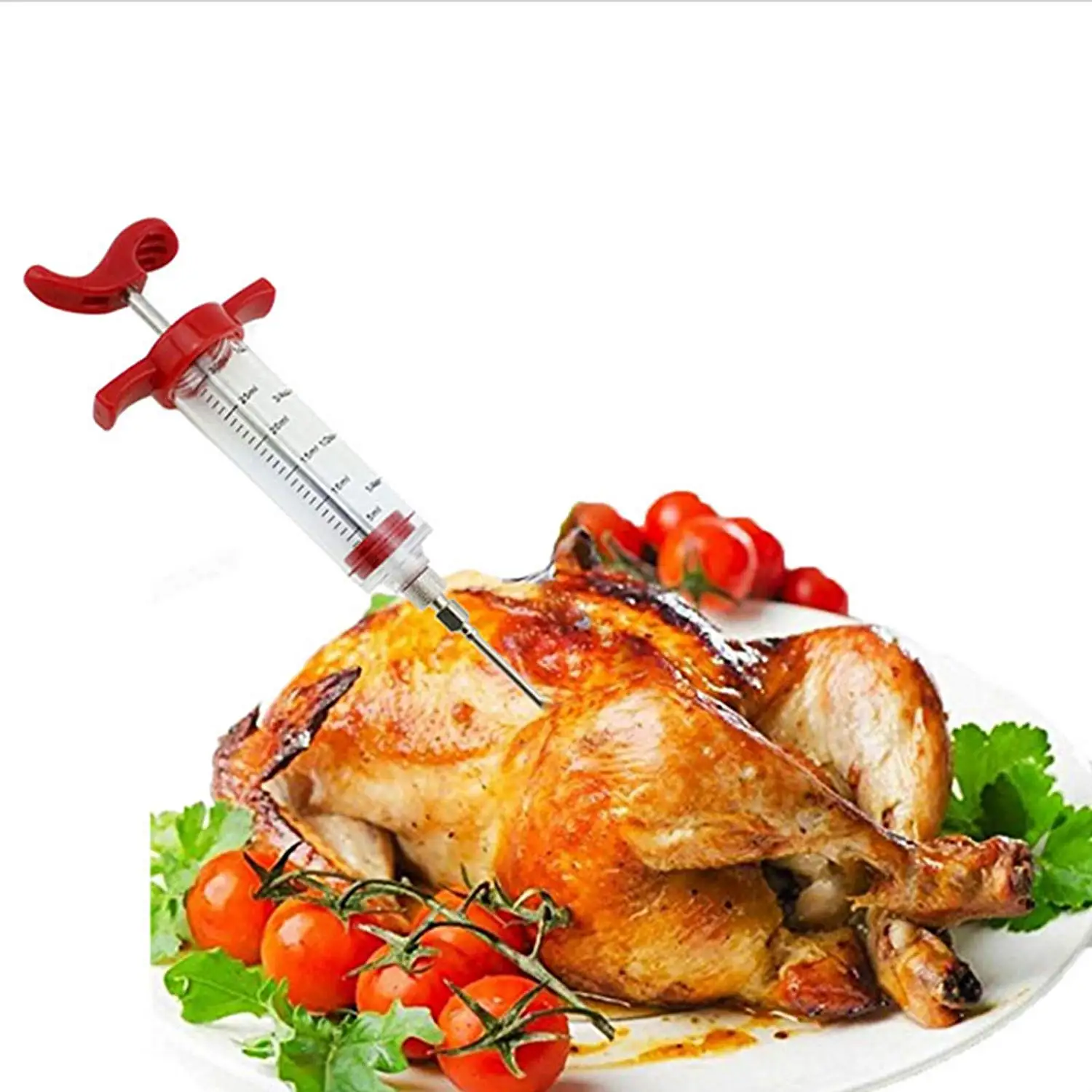 Пластиковый маринад шприц для барбекю шприц для мяса приправа соус для мяса птицы Турция со вкусом курицы кухонный гриль для приготовления пищи инструмент