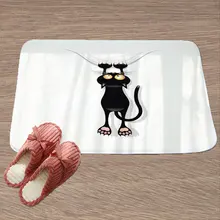 Мягкий домашний коврик для гостиной с милым рисунком кота, современный дизайн, противоскользящий ковер для кухни и балкона