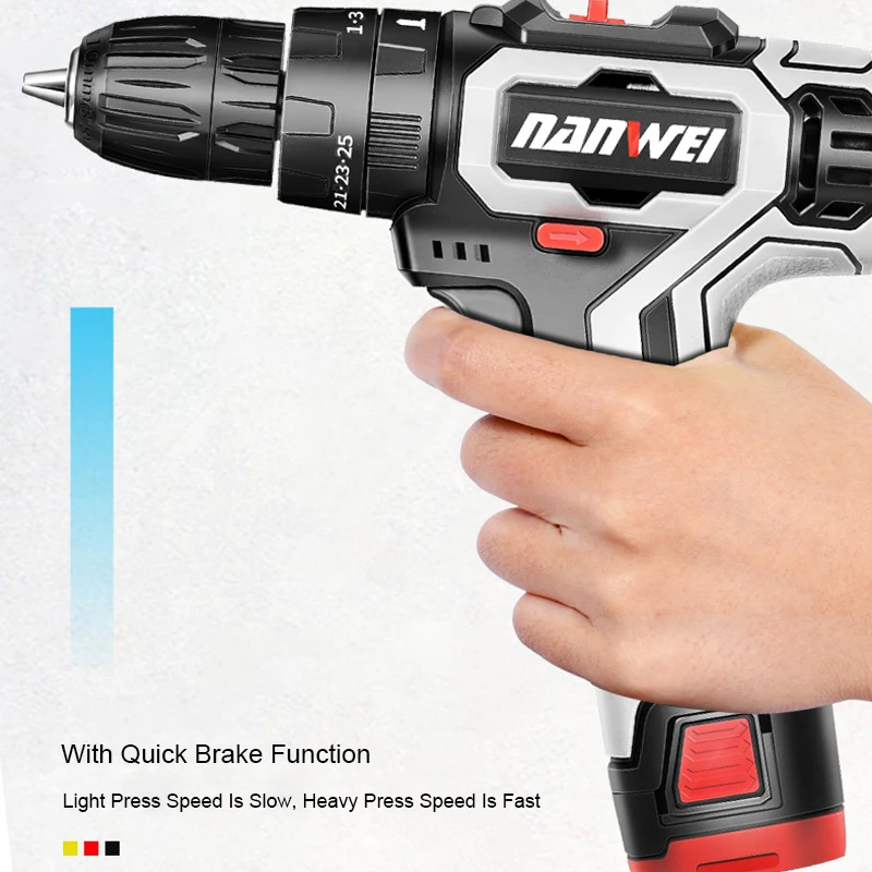 48V Cordless Electric Screwdriver With 2 Battery