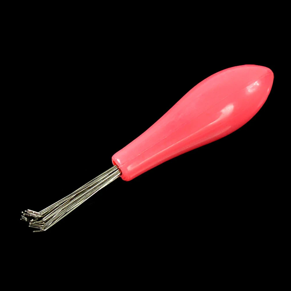 rose red Расческа для волос, щетка для очистки, пластиковая нержавеющая сталь, встроенная щетка, съемные ручки, чистящие инструменты, уход за волосами, аксессуары для укладки - Цвет: rose red