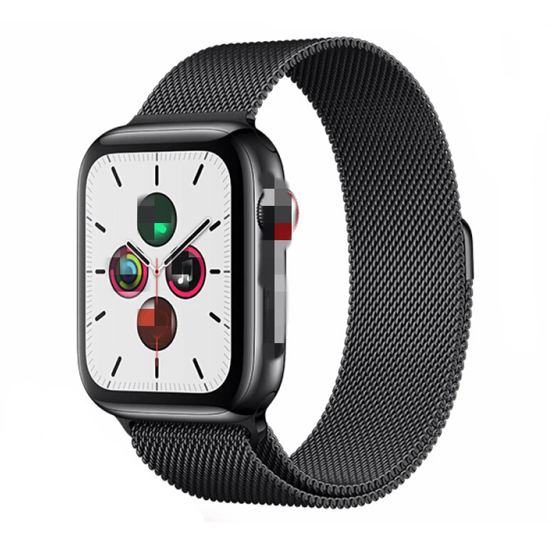 Black steel UTELITE Watch 5 Смарт часы iwo 12 pro Siri Bluetooth фото музыка 230 мАч Большая лента крепления аккумуляторной батареи входящий вызов спортивный браслет унисекс - Цвет: Black steel