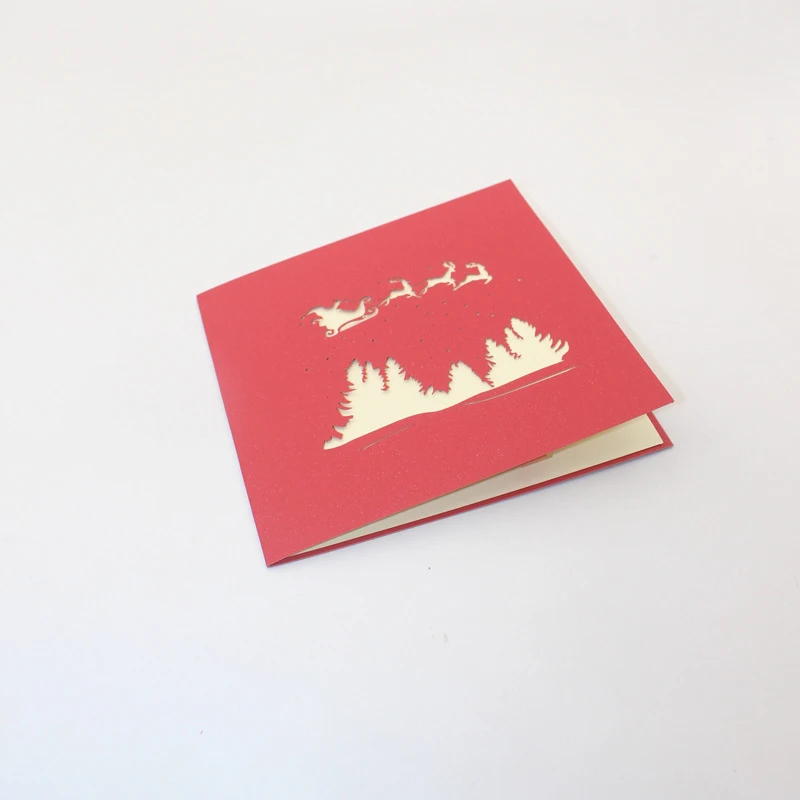  3D Handmade Cartoon Xmas Home Fireplace Paper Invitation Greeting Cards PostCard Merry Christmas Ch - 4.00031E+12