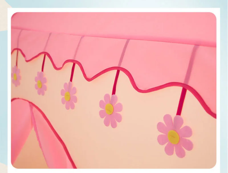 Kids Indoor Outdoor Castle Tent Baby Princess Game House Flowers Blossoming Boy Girl Oversized House Folding Game House Gifts