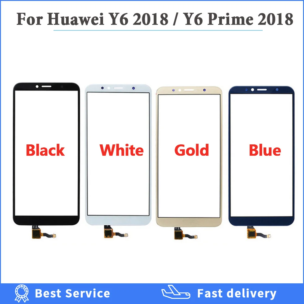 Высокое качество, сенсорный экран для huawei Y6 /Y6 Prime, сенсорная панель, дигитайзер, датчик, переднее стекло, Замена объектива