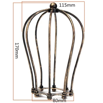 

Retro Style Metal Cage Ceiling Pendant Light Holder Lamp Shade Fixture Decor 1x