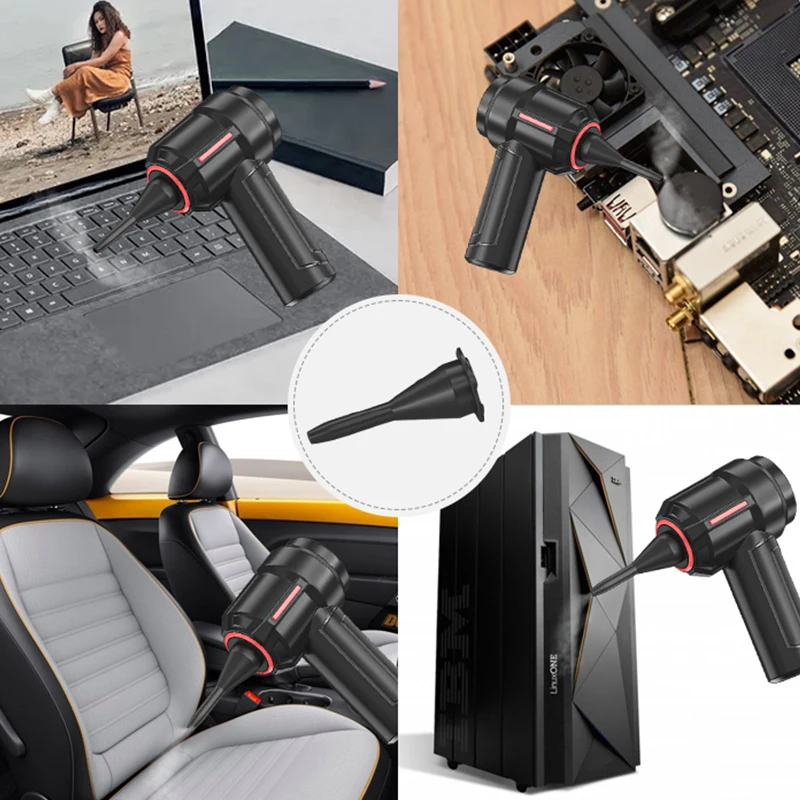 Cordless Air Blower & Handheld Vacuum Cleaner 2in1 for Computer Laptop Car Cleaner Cleaning Tool For Keyboard