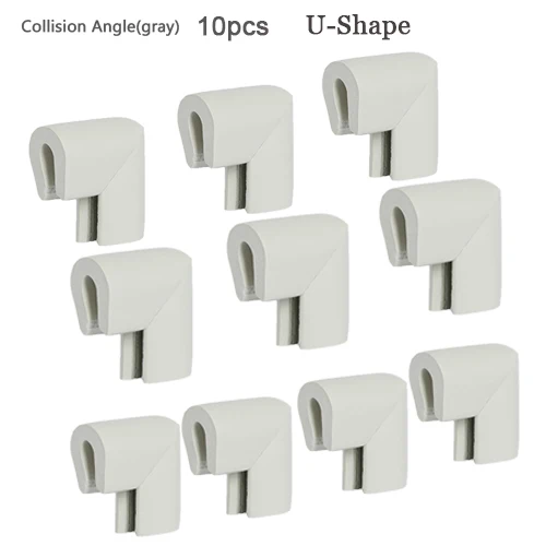 gray 10pcs 2 м Детская безопасность стол Угловой протектор Анти-столкновения угол полосы Детская безопасность ребенок Рабочий стол угол протектор на край стола - Цвет: gray 10pcs