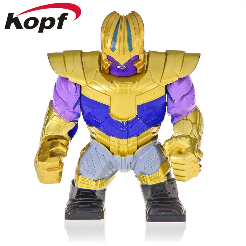 

Single Sale 7CM Big Size Building Blocks Super Heroes Thanos Hulkbuster Venom Groot Alesksei Children Gift Toys PG2057