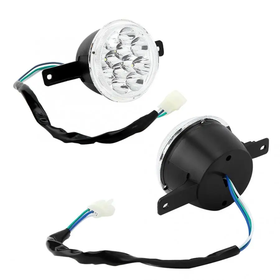 

2pcs 12V LED Left Right HeadLight Lamp Fit for Bull Farm Quad Dirt Bike ATV 150cc 250cc Motorcycle led headlight