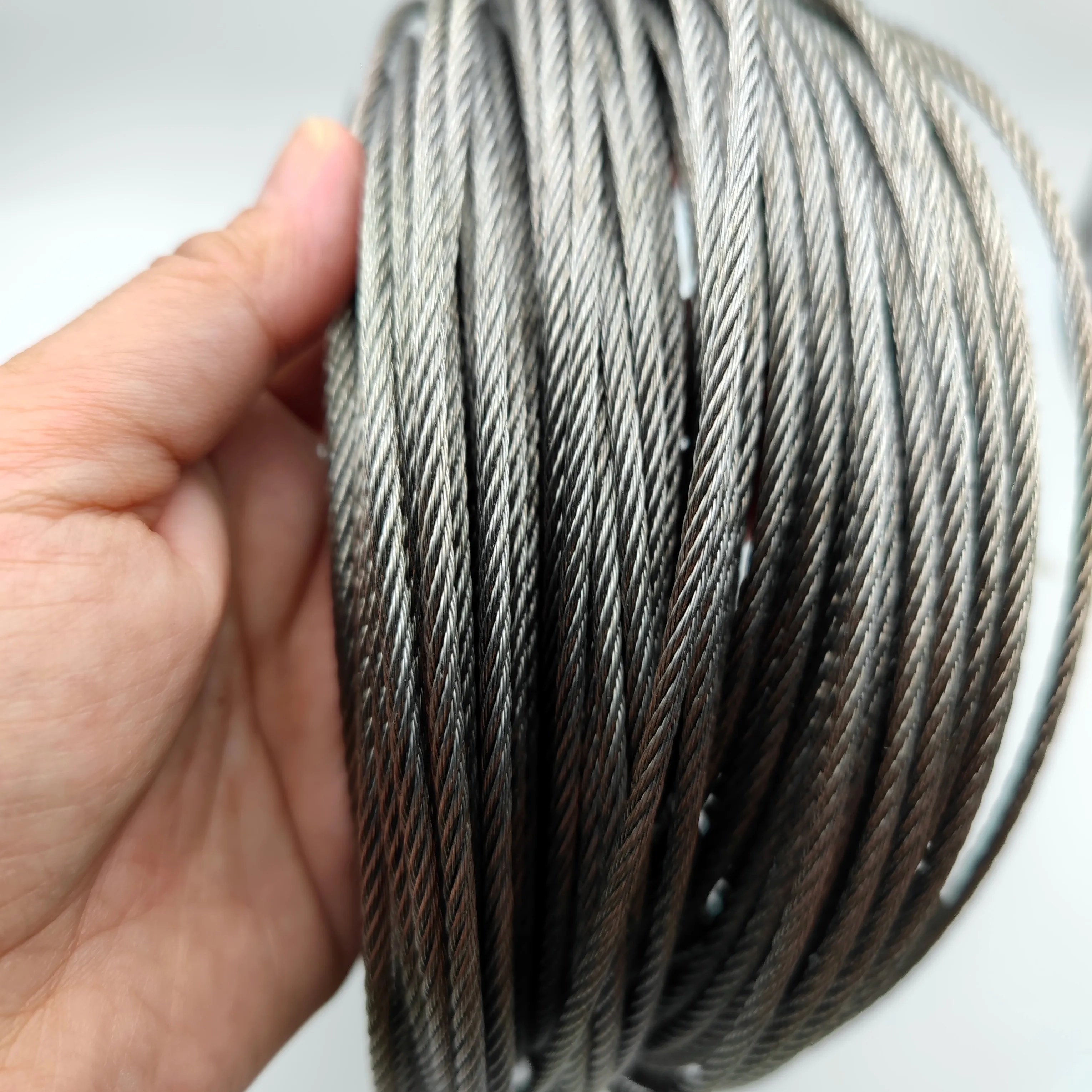 10M/20M/30M/40M 3mm Diameter 7X7 Construction 304 Stainless steel Wire rope Alambre Softer Fishing Lifting Cable stainless steel wire rope stainless steel cable rope