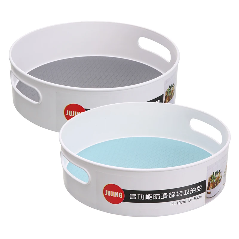 

Multifunctional Non-Slip Rotating Storage Tray Safe Kitchen Seasoning Box Cosmetic Storage Tray Desktop Snack Fruit Dish