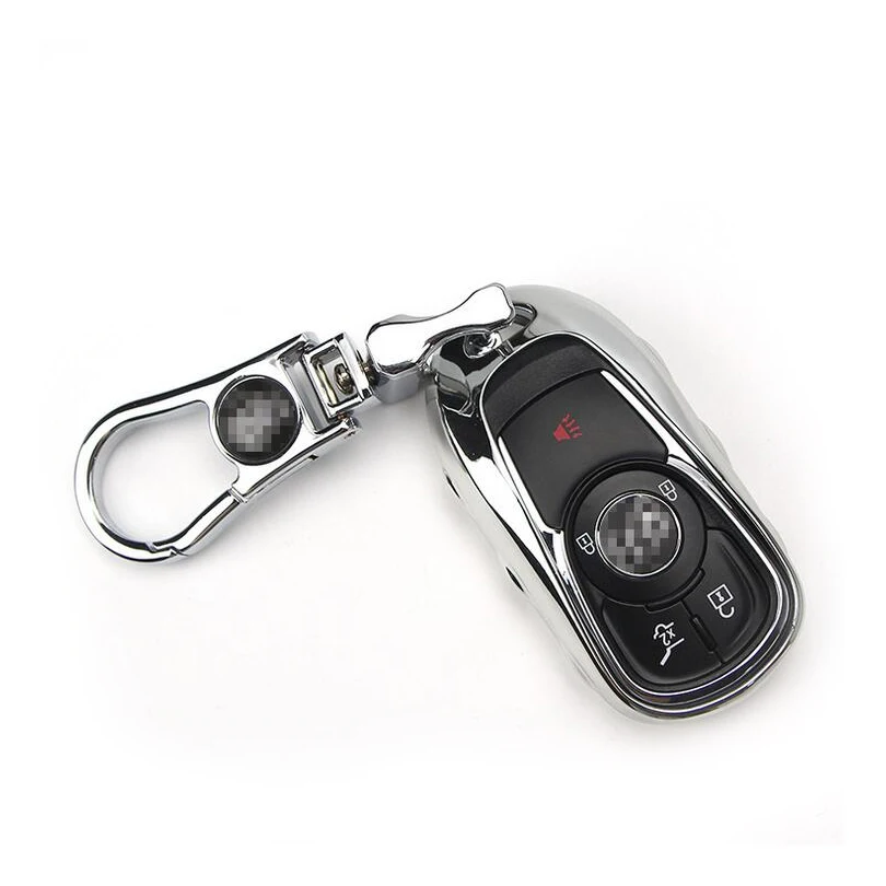 Silver 1 шт ТПУ чехол для ключа автомобиля оболочка с брелок для Buick Envision ENCORE GL8 - Название цвета: Silver
