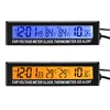 1Pc 3 in1 Car Digital LCD Clock & Indoor and Outdoor Temperature Display & Voltage Monitor Portable Car Blue Orange Backlight ► Photo 3/6