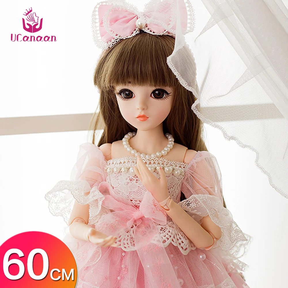 UCanaan 18 шаровых суставов 1/3 23 6 ''BJD SD куклы с одеждой наряд обувь парик волосы