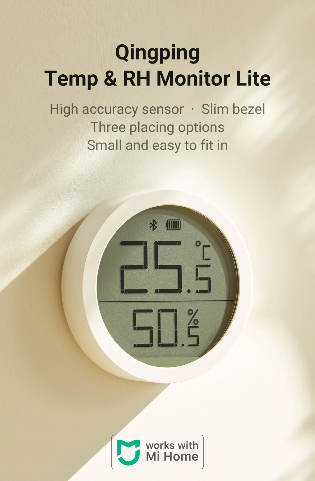 Bluetooth Thermometer Wireless Smart Electric Digital Temperature&Humidity LCD S