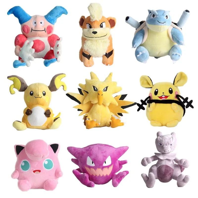 Takara Tomy Pokemon Growlithe Mr.Mime Zapdos Jigglypuff плюшевая игрушка коготь машина кукла подарок для
