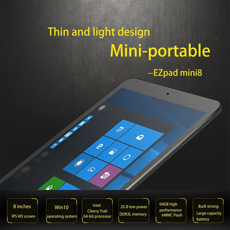 Планшет EZpad mini 8, 8,0 дюймов, 2 ГБ, 64 ГБ, Windows 10, Intel Cherry X5, Z8300, четырехъядерный, TF карта, Bluetooth и WiFi