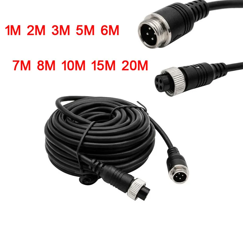 4 контактный авиационный Удлинительный кабель 1 м 2 3 5 6 7 8 10 15 20 для CCD камеры