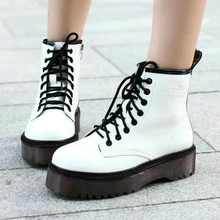 Модные криперы; женские ботинки; Полусапоги в стиле панк; обувь из натуральной кожи; женские осенние ботильоны на толстом каблуке; женские ботинки