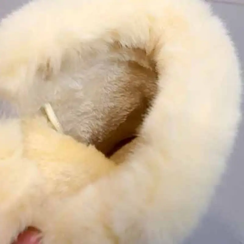 Coolcept Women Ankle Boots Warm Plush With Fur Round Toe Shoes Women Fashion Rivets Cross Strap Casual Winter Boots Size 35-40