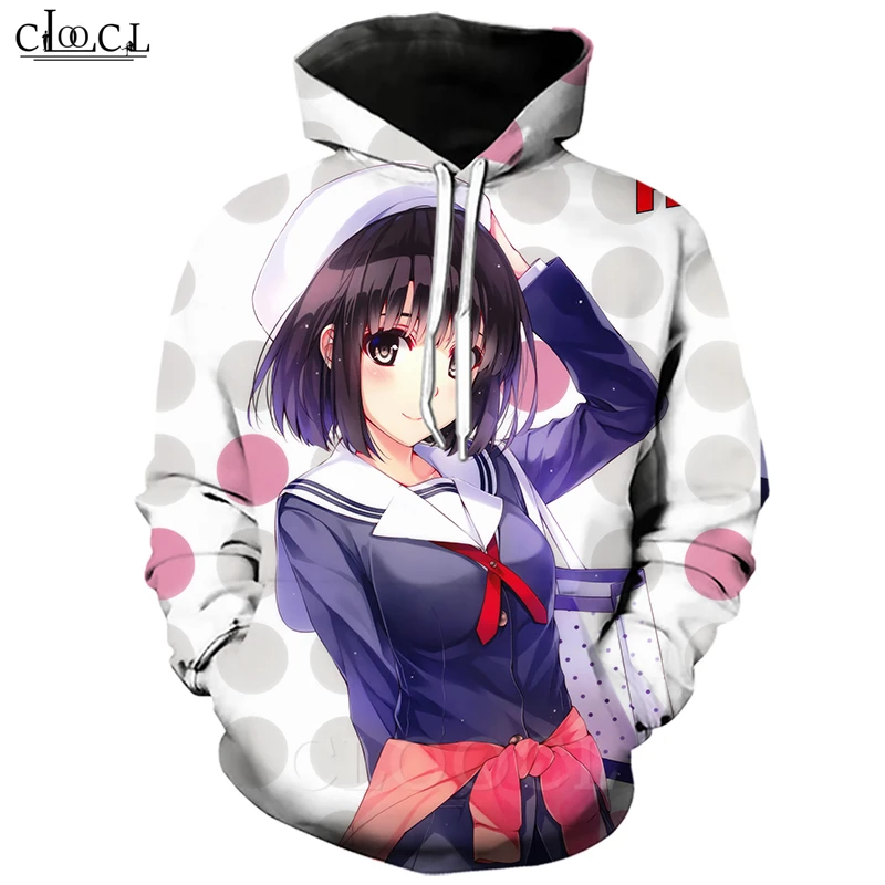 Японское аниме Saenai Heroine No Sodatekata толстовки для мужчин и женщин 3D принт кофта для бега Повседневная Уличная одежда пуловеры B386 - Цвет: Hoodies 5